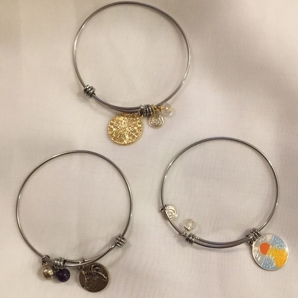 Set of 3 Slide Charm Bracelets (Z)